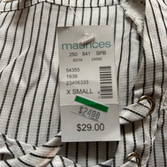 Maurice's Size XS, sleeveless Blouse, NWT - Picture 4 of 4